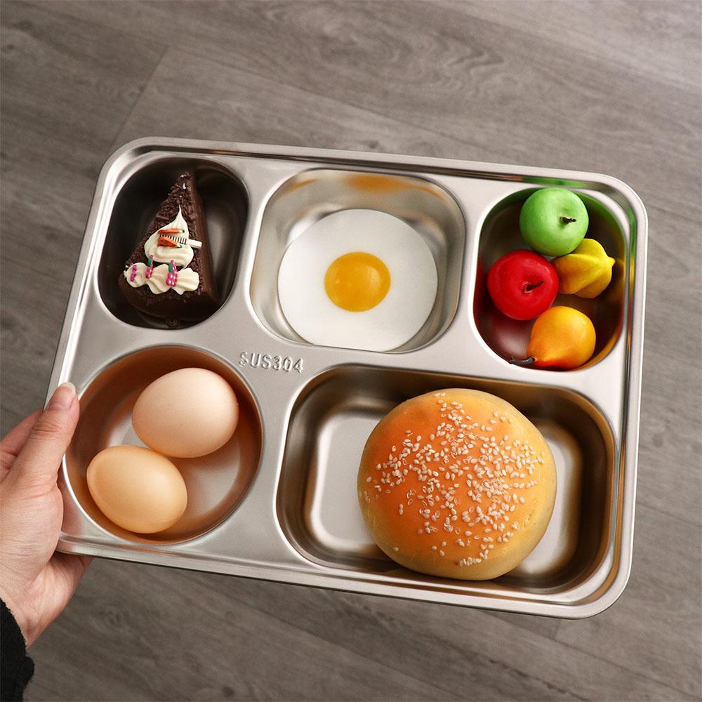 Food Platter Snacks - صينية تقديم مستطيلة للبالغين من الفولاذ