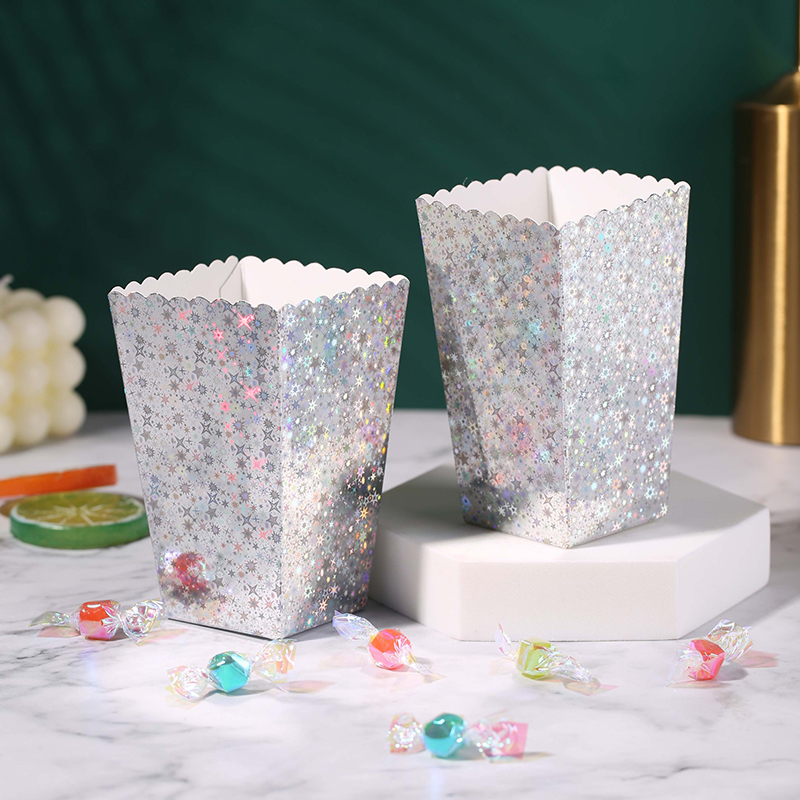 Food Snacks Party - 25/50 قطعة صندوق هدايا ورقي بتصميم