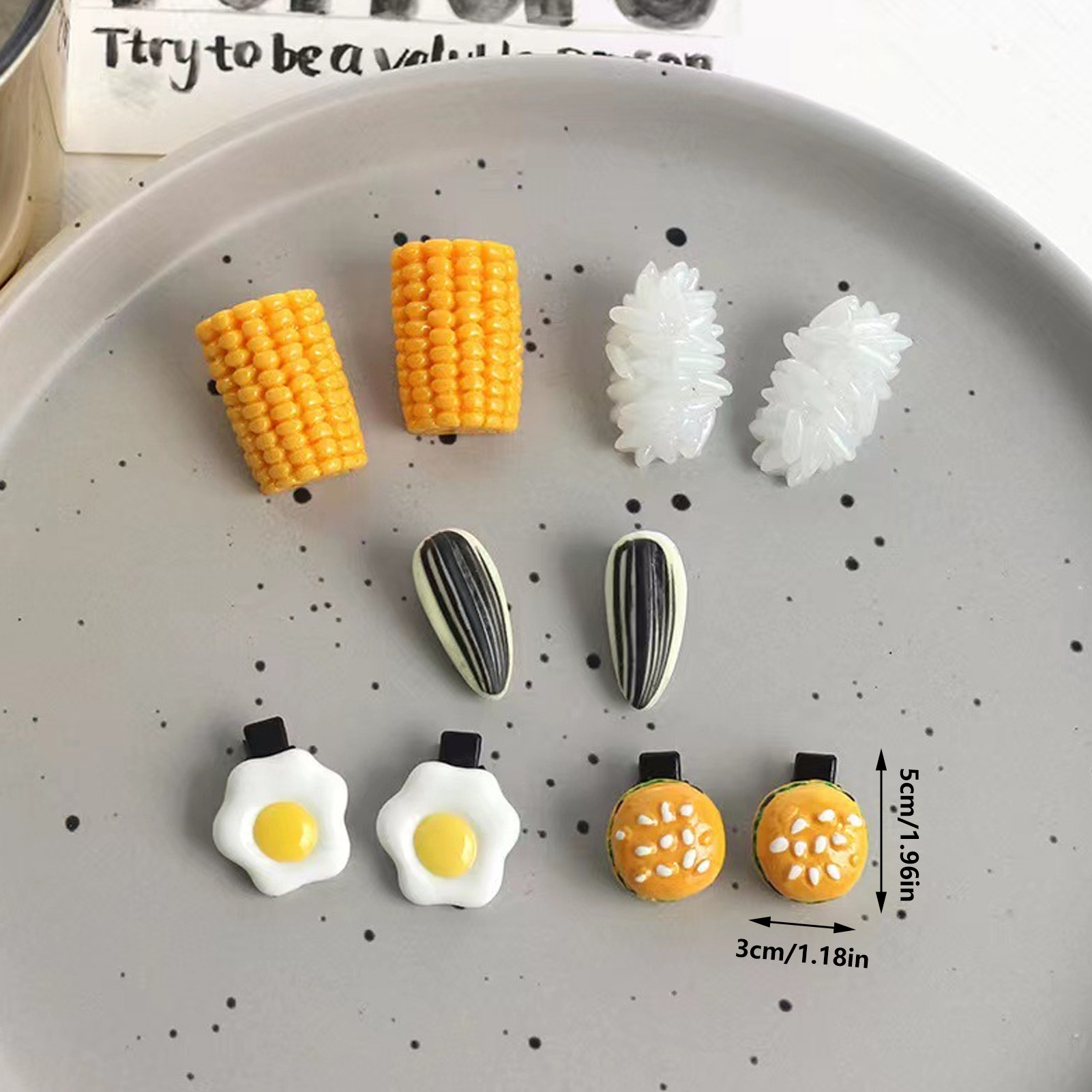 مجموعة مشابك شعر صغيرة بتصميم  - مراجعة Food Snacks Party وسعره